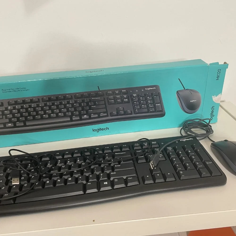 Logitech MK120 Wired Keyboard and Mouse Combo for Windows